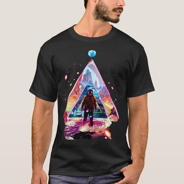 Camiseta Viaje del triángulo cósmico (Anverso)
