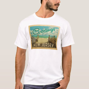 Camiseta Viaje del vintage de la playa de la orilla de New