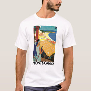 Camiseta Viaje del vintage de Monte Carlo Mónaco