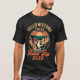 Camiseta Viaje en auto a Yellowstone Falls Vacaciones de ve