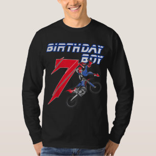 Camiseta Viaje en bicicleta sucia de 7 años cumpleaños Moto