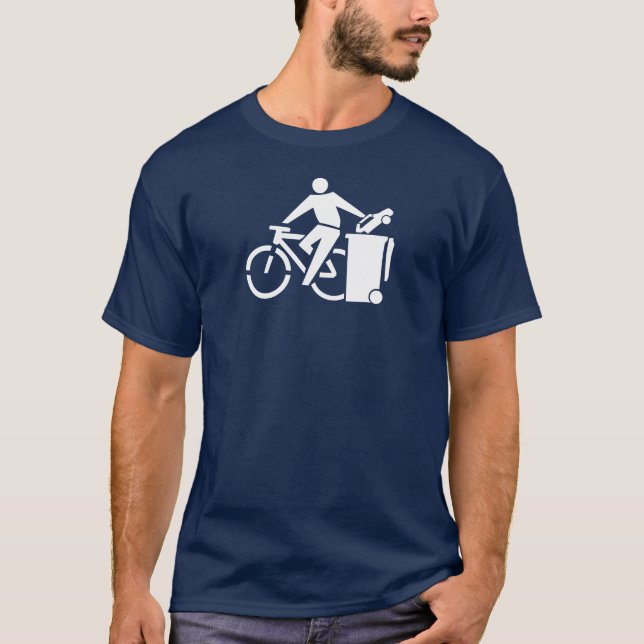 Camiseta Viaje En Bicicleta, Trague Su Coche (Anverso)