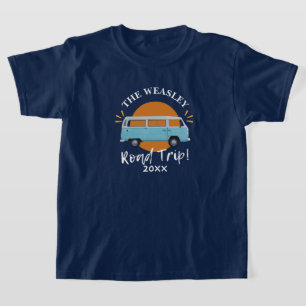 Camiseta Viaje en carretera de la familia personalizado Blu