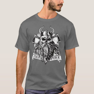 Camiseta Viaje en cráneo con barba y punk folclórico de hac