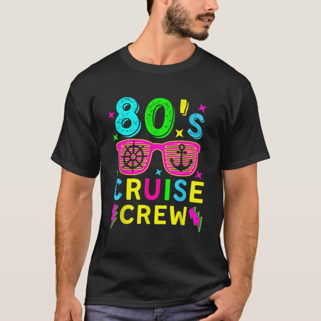 Camiseta Viaje en crucero de 1980 con traje de estilo retro (Anverso)