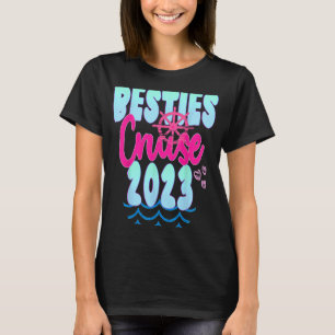 Camiseta Viaje en cruceros Besties 2023 Chicas de viajes en