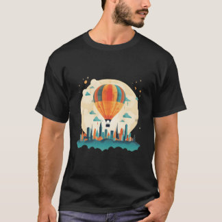 Camiseta Viaje en globo aerostático veraniego en la ciudad