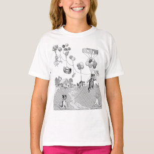 Camiseta Viaje en globo de gato, Louis Wain