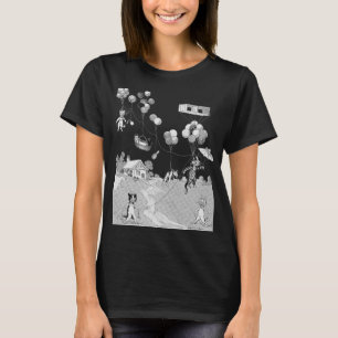 Camiseta Viaje en globo de gato, Louis Wain