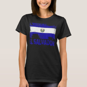 Camiseta Viaje en grunge de bandera salvadoreña con problem