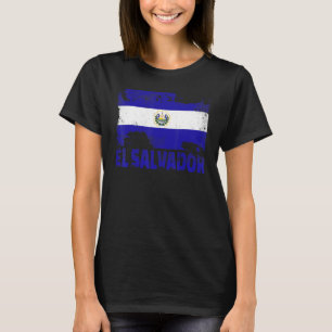 Camiseta Viaje en grunge de bandera salvadoreña con problem