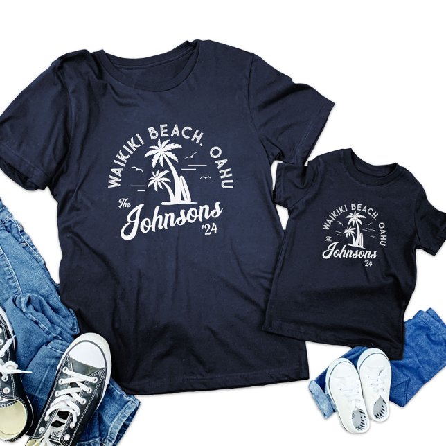 Camiseta Viaje en grupo veraniego de vacaciones para famili (Custom Family Vacation Summer Beach Group Trip T-Shirt)