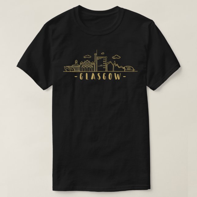 Camiseta Viaje en línea aérea de Glasgow (Diseño del anverso)