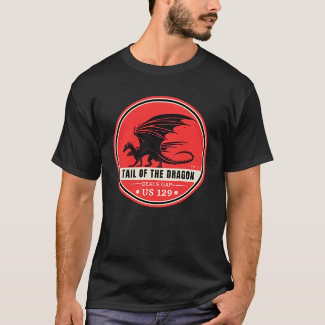 Camiseta Viaje en moto de la cola del Dragon Deals Gap (Anverso)