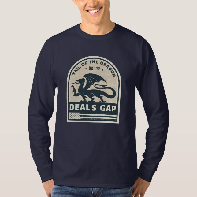 Camiseta Viaje en moto de la cola del Dragon Deals Gap (Anverso)