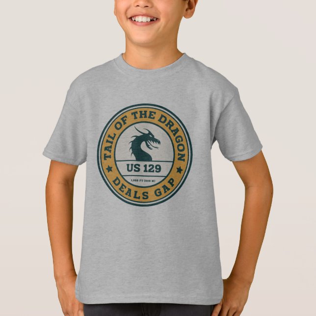 Camiseta Viaje en moto de la cola del Dragon Deals Gap (Anverso)