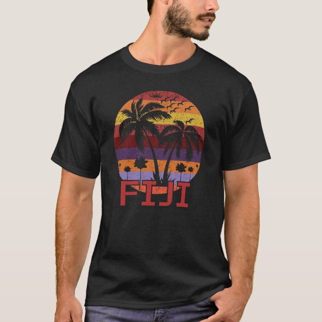 Camiseta Viaje en playa de verano de Fiyi (Anverso)