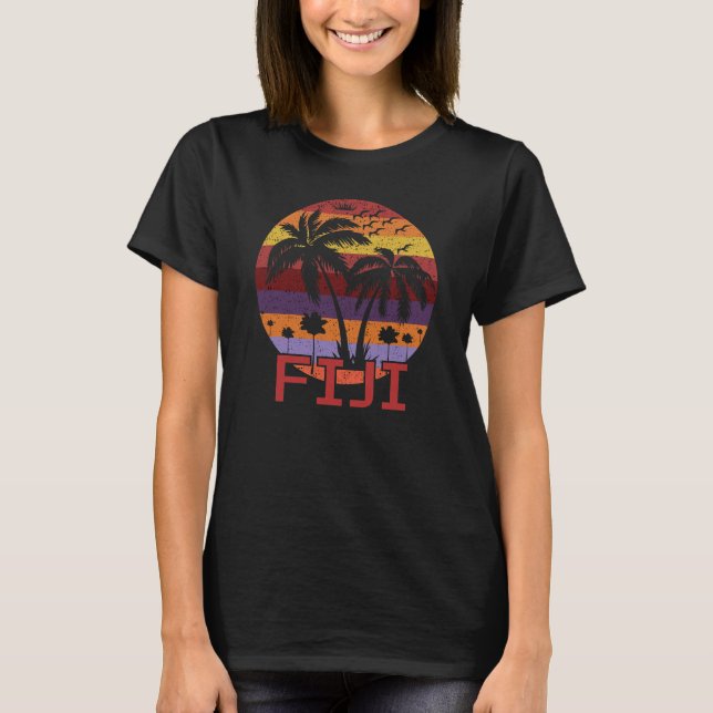 Camiseta Viaje en playa de verano de Fiyi (Anverso)