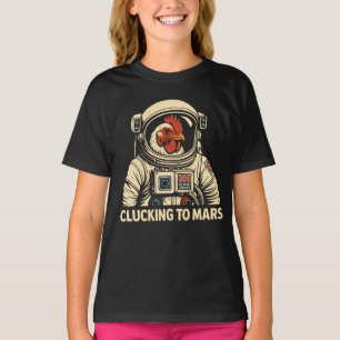 Camiseta Viaje espacial de pollo astronauta