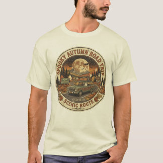 Camiseta Viaje Espeluznante de Halloween con Estilo Retro T