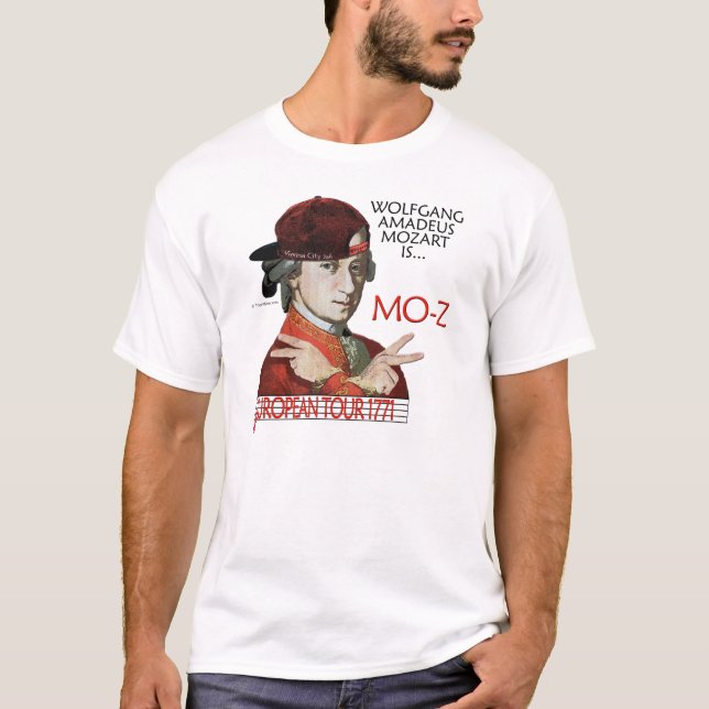 Camiseta Viaje europeo de Mozart frente ligero de s de la (Anverso)