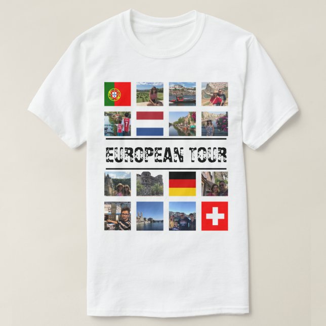 Camiseta Viaje europeo modificado para requisitos (Diseño del anverso)