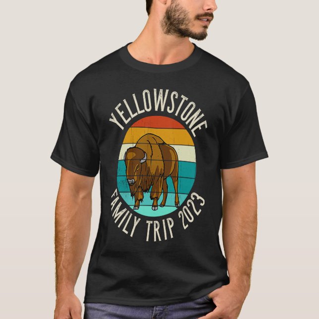 Camiseta Viaje Familiar 2023 Bisonte  Yellowstone (Anverso)
