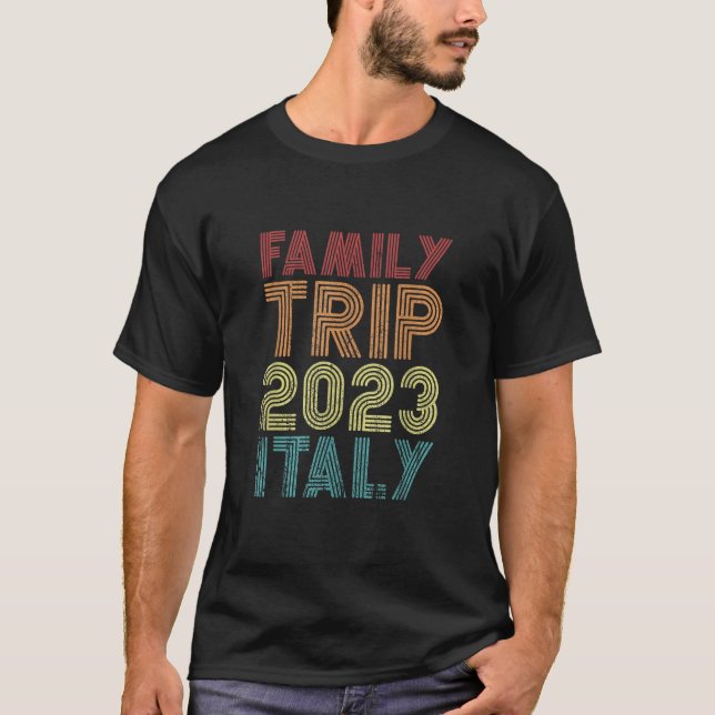 Camiseta Viaje familiar 2023 Italia Vacaciones en Guay Retr (Anverso)