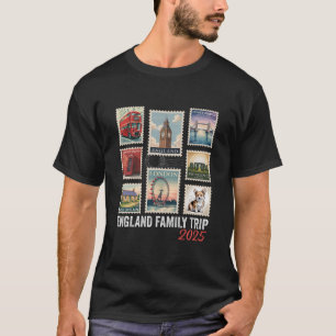 Camiseta Viaje familiar a Inglaterra 2025 Sello postal Lond