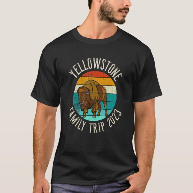 Camiseta Viaje familiar Bison YELLOWSTONE 2023 (Anverso)