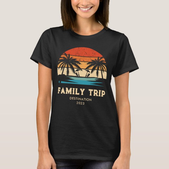 Camiseta Viaje familiar con atardecer retro vacaciones Grup (Anverso)