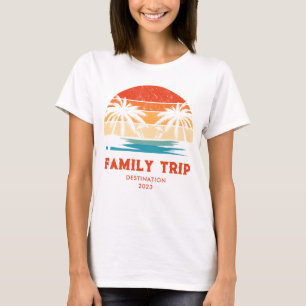 Camiseta Viaje familiar con atardecer retro vacaciones Grup