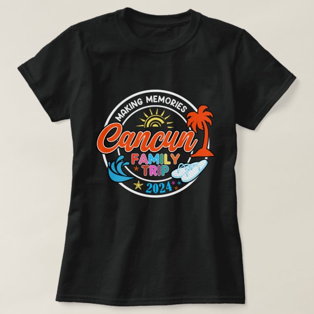 Camiseta Viaje Familiar de Cancún 2024 Haciendo Vac Familia (Diseño del anverso)