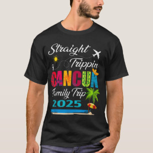 Camiseta Viaje familiar directo Trippin' 2025 Cancún México