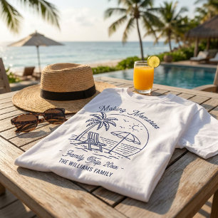 Camiseta Viaje Familiar Minimalista de Aventura Personaliz