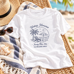 Camiseta Viaje Familiar Minimalista de Aventura Personaliz