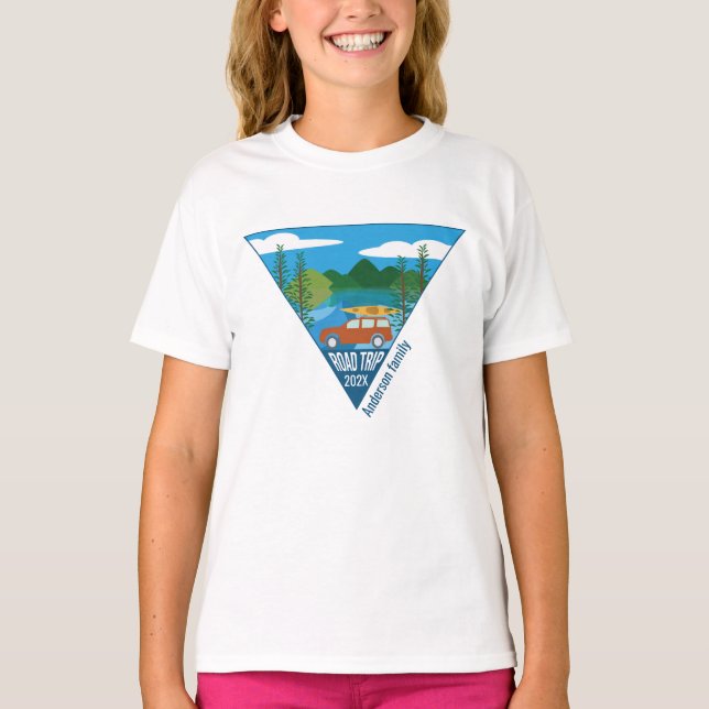Camiseta Viaje familiar personalizado por carretera a la mo (Anverso)
