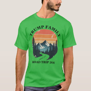 Camiseta Viaje Familiar Personalizado Sol de Montaña Retro