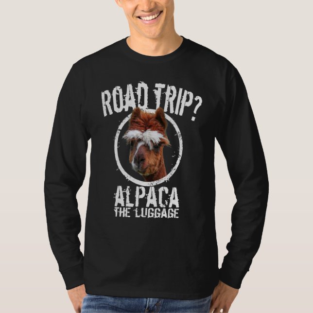 Camiseta Viaje familiar por carretera Alpaca Llama Hombres  (Anverso)