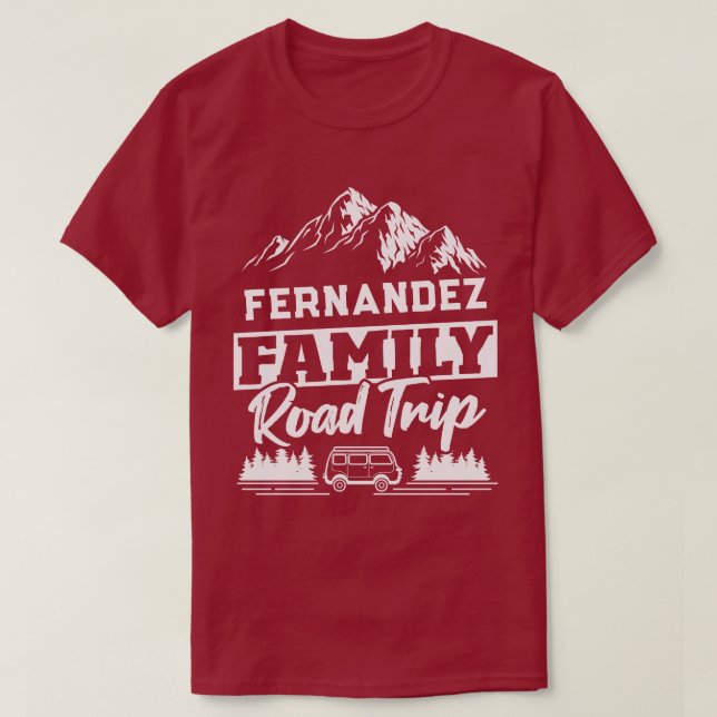 Camiseta Viaje familiar por carretera de personalizado (Diseño del anverso)