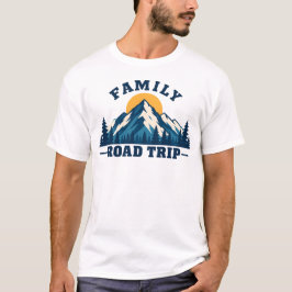 Camiseta Viaje Familiar por la Montaña al Atardecer