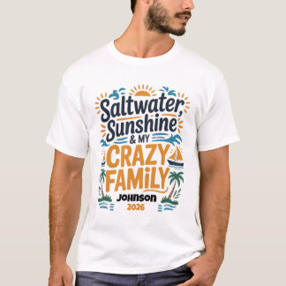 Camiseta Viaje Familiar Saltwater Sunshine Nombre Personali
