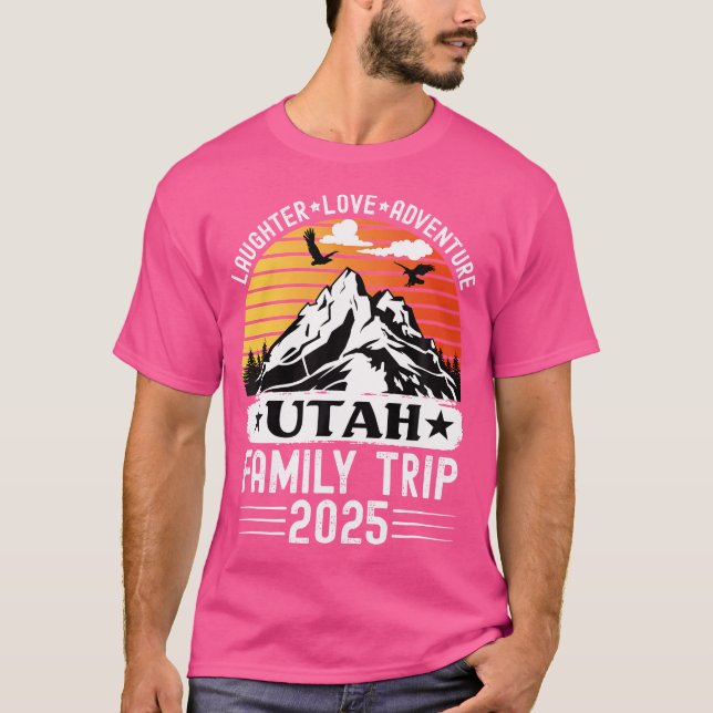Camiseta Viaje familiar Utah 2025 Mountain Camping Adventur (Anverso)