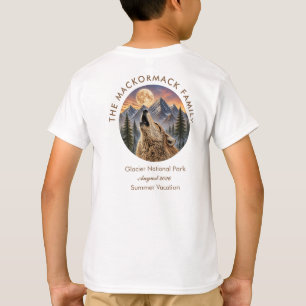 Camiseta Viaje Familiar Vacaciones de Verano Lobo Montaña A