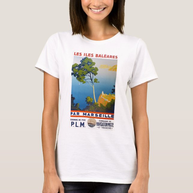 Camiseta Viaje francés vintage de Baleares (Anverso)