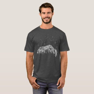 Camiseta Viaje gris del senderismo de la galaxia de las