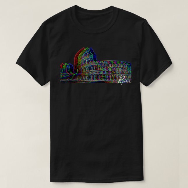 Camiseta Viaje Italia Coloseo Roma, Regalo de recuerdo ital (Diseño del anverso)