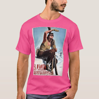 Camiseta Viaje italiano de invierno y viaje Aosta Vall