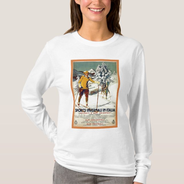 Camiseta Viaje italiano del anuncio de los deportes de (Anverso)