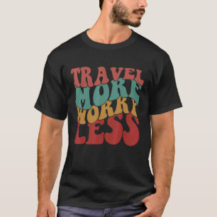Camiseta Viaje más preocupación menos tr estético de color